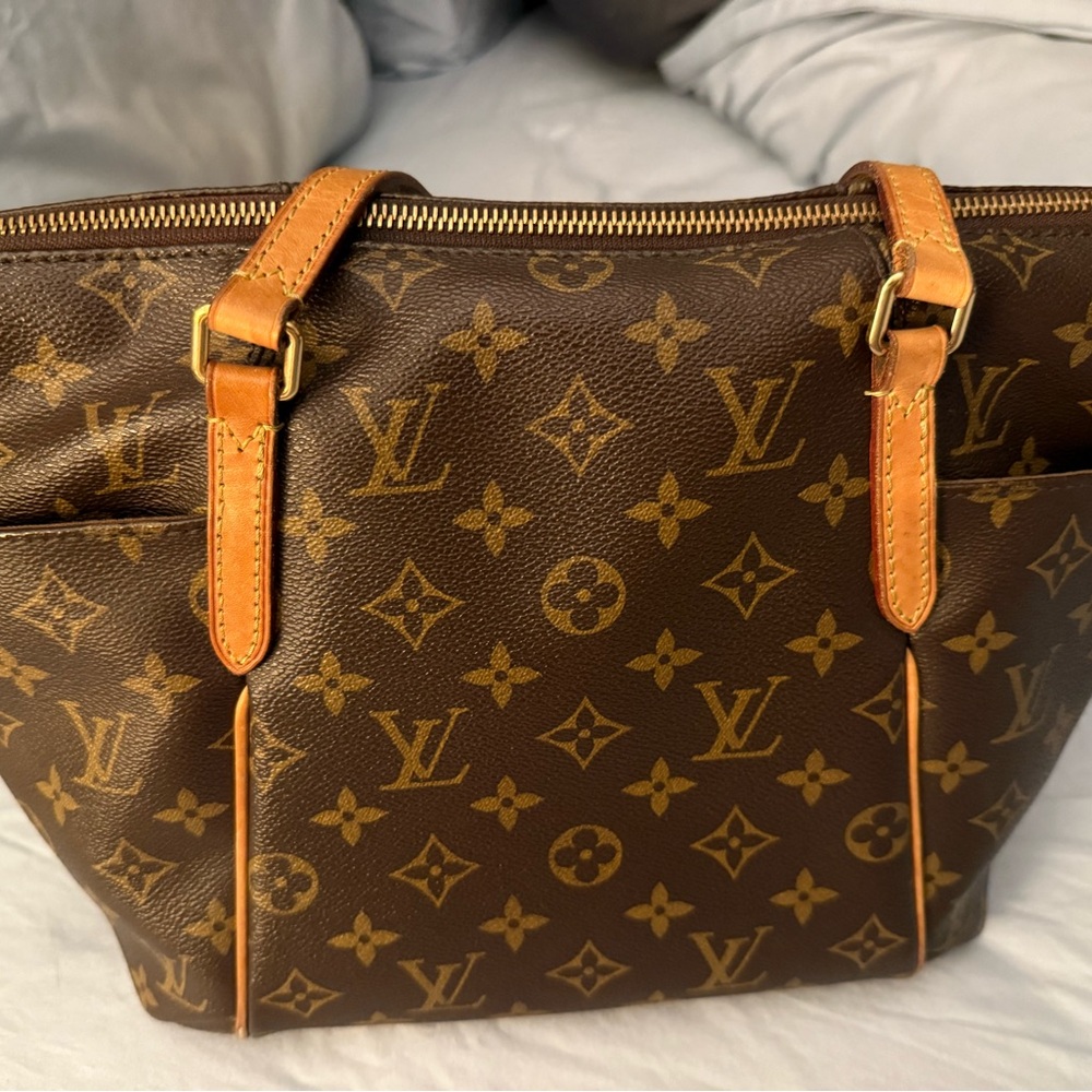 Louis Vuitton Brown and Tan Monogram Shoulder Bag